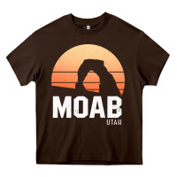 Moab Utah Arches National Park Vintage Retro Outdoor Hiking Pullover H Heavy Core Tee | Teevron