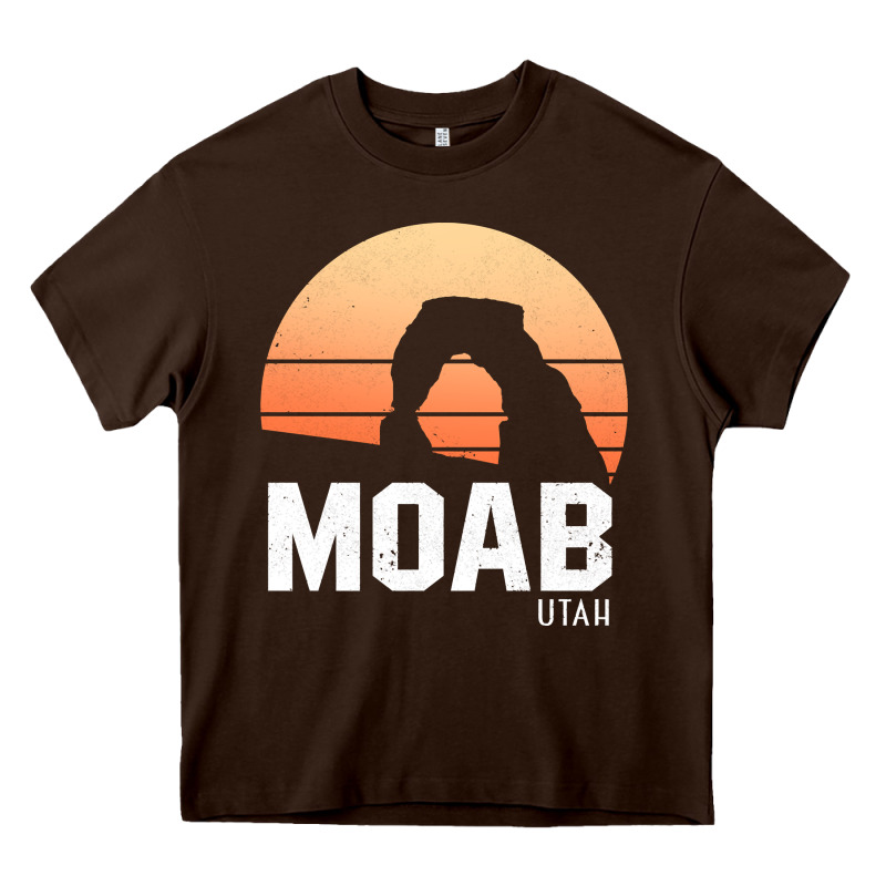 Moab Utah Arches National Park Vintage Retro Outdoor Hiking Pullover H Heavy Core Tee by linhVisuals | Teevron
