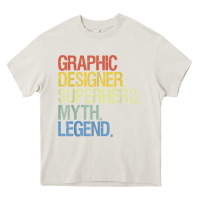 Cream funny graphic designer t shirt Heavy Core Tee - linhVisuals