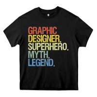 Black funny graphic designer t shirt Heavy Core Tee - linhVisuals