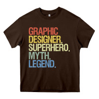 Chocolate Brown funny graphic designer t shirt Heavy Core Tee - linhVisuals