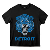 Black funny vintage lion face head detroit gifts tank top Heavy Core Tee - linhVisuals