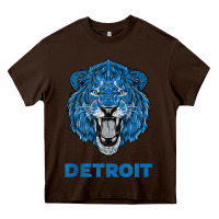 Chocolate Brown funny vintage lion face head detroit gifts tank top Heavy Core Tee - linhVisuals