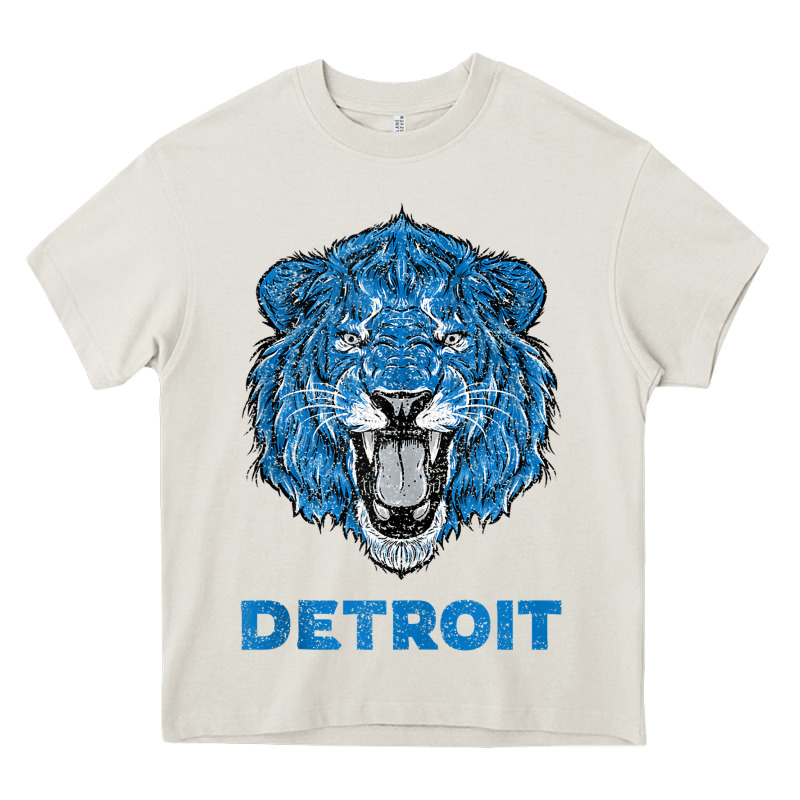Funny Vintage Lion Face Head Detroit Gifts Tank Top Heavy Core Tee by linhVisuals | Teevron