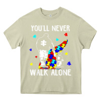 Mossy autism dad you will never walk alone support autism son t shirt Heavy Core Tee - linhVisuals