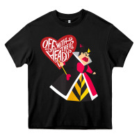 Black alice in wonderland queen of hearts off with their heads tank top Heavy Core Tee - linhVisuals