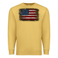 Antique Gold Camouflage Usa Flag Background Premium Sweatshirt - Jasminsmagicworld
