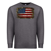 Charcoal Heather Camouflage Usa Flag Background Premium Sweatshirt - Jasminsmagicworld