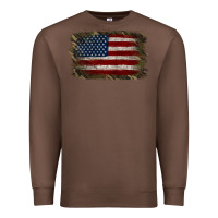 Chestnut Camouflage Usa Flag Background Premium Sweatshirt - Jasminsmagicworld