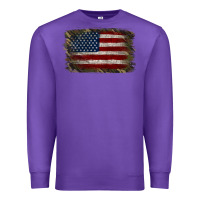 Purple Camouflage Usa Flag Background Premium Sweatshirt - Jasminsmagicworld