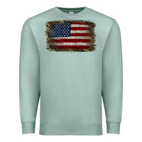 Seafoam Camouflage Usa Flag Background Premium Sweatshirt - Jasminsmagicworld