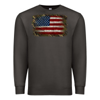 Smoke Camouflage Usa Flag Background Premium Sweatshirt - Jasminsmagicworld