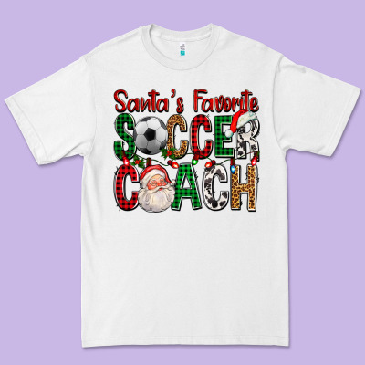 Santa's Favorite Soccer Coach For Christmas Premium Tee Designed By Fadigitalartstudio
