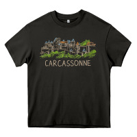 Asphalt carcassonne france unique hand drawn art gift men women t shirt Heavy Core Tee - linhVisuals