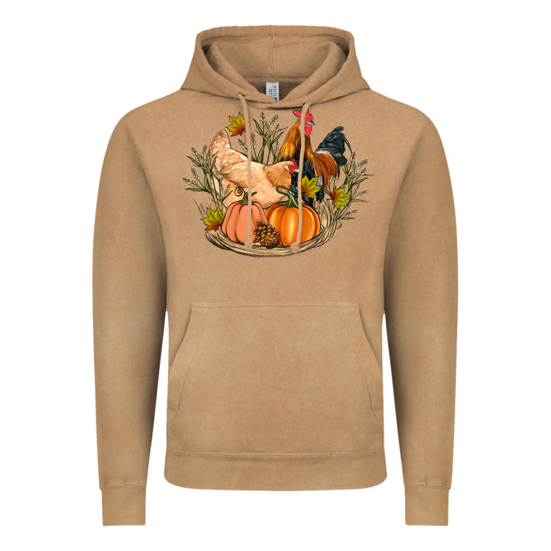 Fall Coop Animals Pumpkin Vintage Hoodie by Artiststas | Teevron