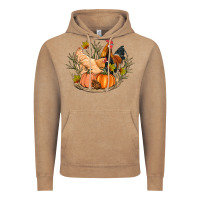 Vintage Coffee fall coop animals pumpkin Vintage Hoodie - Artiststas