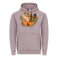 Vintage Zinc fall coop animals pumpkin Vintage Hoodie - Artiststas
