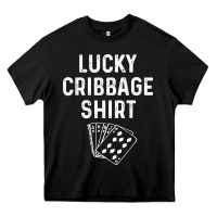 Black funny cribbage shirt lucky card game player lover gift t shirt Heavy Core Tee - linhVisuals