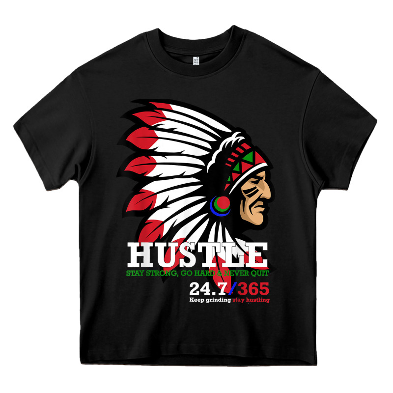Hustle 247 Gang Clothing Native American Men Gift T Shirt T Shirt Heavy Core Tee by linhVisuals | Teevron