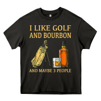 Asphalt i like golf and bourbon and maybe 3 people t shirt Heavy Core Tee - linhVisuals