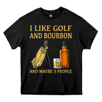Black i like golf and bourbon and maybe 3 people t shirt Heavy Core Tee - linhVisuals