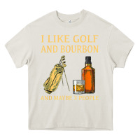 Cream i like golf and bourbon and maybe 3 people t shirt Heavy Core Tee - linhVisuals