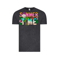 Vintage Black Summer Time Vintage Tee - CowhideDigitalArt
