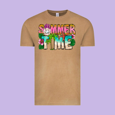 Summer Time Vintage Tee Designed By Cowhidedigitalart