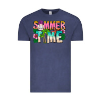 Vintage Denim Summer Time Vintage Tee - CowhideDigitalArt