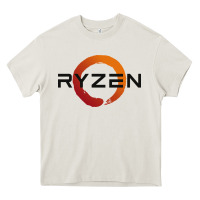 Cream ryzen free world Heavy Core Tee - linhVisuals