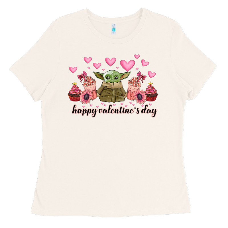 Happy Valentines Day Yoda Ladies Tee by CowhideDigitalArt | Teevron