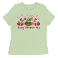 Matcha happy valentines day yoda Ladies Tee - CowhideDigitalArt