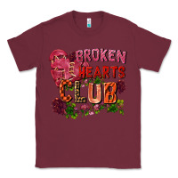 Burgundy Broken heart club Classic Tee - FaDigitalArtStudio