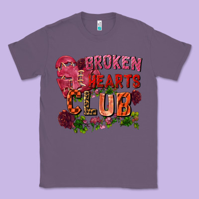 Broken Heart Club Classic Tee Designed By Fadigitalartstudio