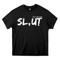 Black salt lake utah slut Heavy Core Tee - linhVisuals