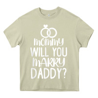 Mossy kids mommy will you marry my daddy funny marriage proposal t shirt Heavy Core Tee - linhVisuals