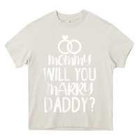 Cream kids mommy will you marry my daddy funny marriage proposal t shirt Heavy Core Tee - linhVisuals