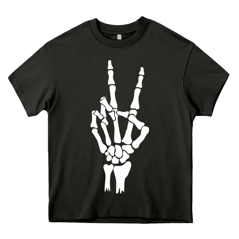 Skeleton Peace Heavy Core Tee by linhVisuals | Teevron
