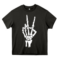 Asphalt skeleton peace Heavy Core Tee - linhVisuals