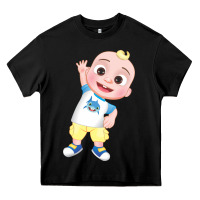 Black jj cocomelon babyshark Heavy Core Tee - linhVisuals