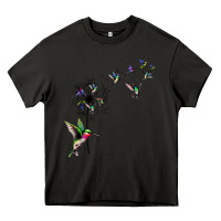 Asphalt bird hummingbird dandelion flowers shirt for women men t shirt Heavy Core Tee - linhVisuals