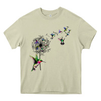 Mossy bird hummingbird dandelion flowers shirt for women men t shirt Heavy Core Tee - linhVisuals