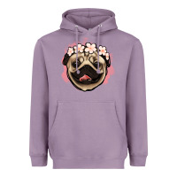 Lavender pug floral Heavyweight Hoodie - Jasminsmagicworld