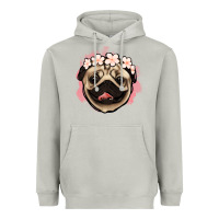 Moon Dust pug floral Heavyweight Hoodie - Jasminsmagicworld