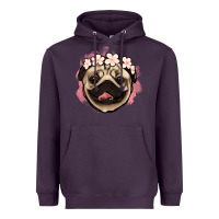 Plum pug floral Heavyweight Hoodie - Jasminsmagicworld