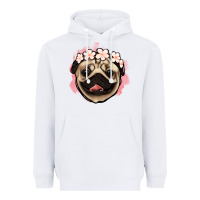White pug floral Heavyweight Hoodie - Jasminsmagicworld