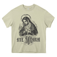 Mossy ave maria schubert latin mass blessed mother hail mary lady t shirt Heavy Core Tee - linhVisuals