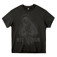 Asphalt ave maria schubert latin mass blessed mother hail mary lady t shirt Heavy Core Tee - linhVisuals