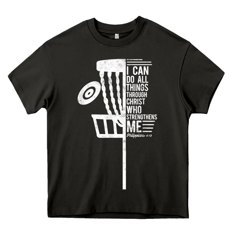 Christian Disc Golf I Can Do All Things Philippians 4 13 T Shirt Heavy Core Tee by linhVisuals | Teevron