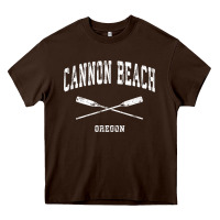 Chocolate Brown cannon beach oregon vintage nautical crossed oars t shirt Heavy Core Tee - linhVisuals
